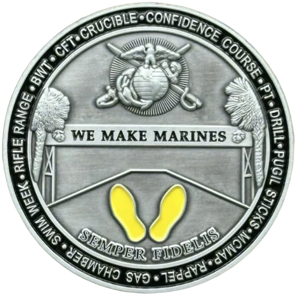 UNITED STATES MARINE CORPS RECRUIT DEPOT, PARRIS ISLAND WE MAKE MARINES — front