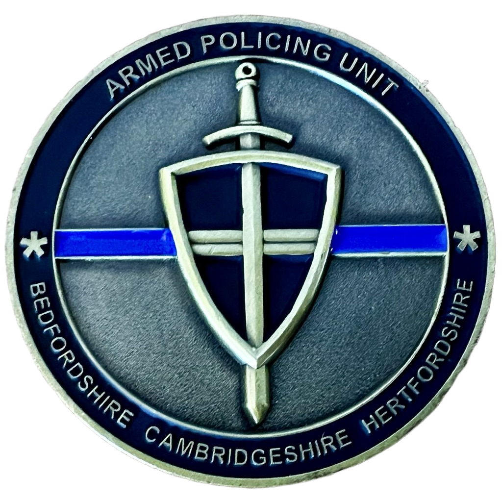 Bedfordshire & Cambridgeshire Armed Policing Unit Challenge Coin — back