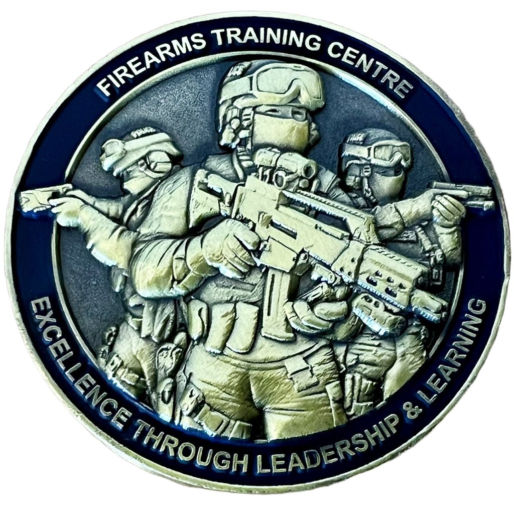 Bedfordshire & Cambridgeshire Armed Policing Unit Challenge Coin — front