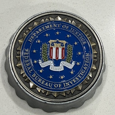 FBI Challenge Coin Bottle Opener