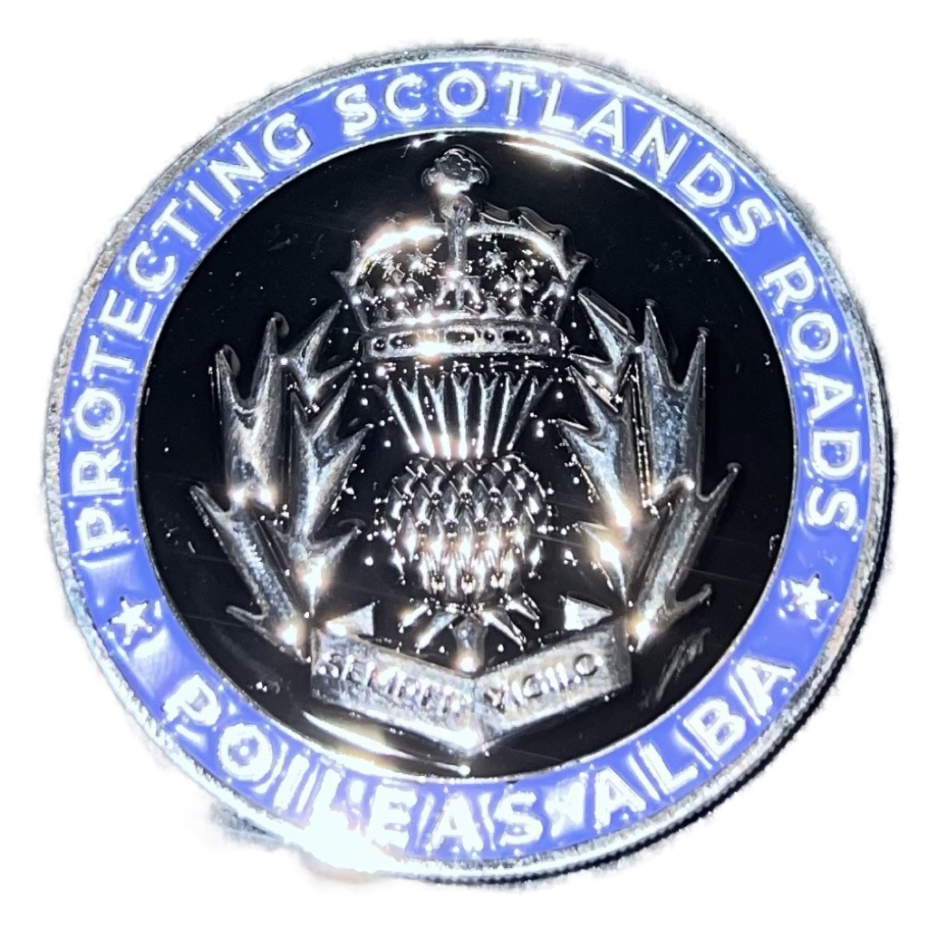 Police Scotland Roads Policing Unit Challenge Coin — back