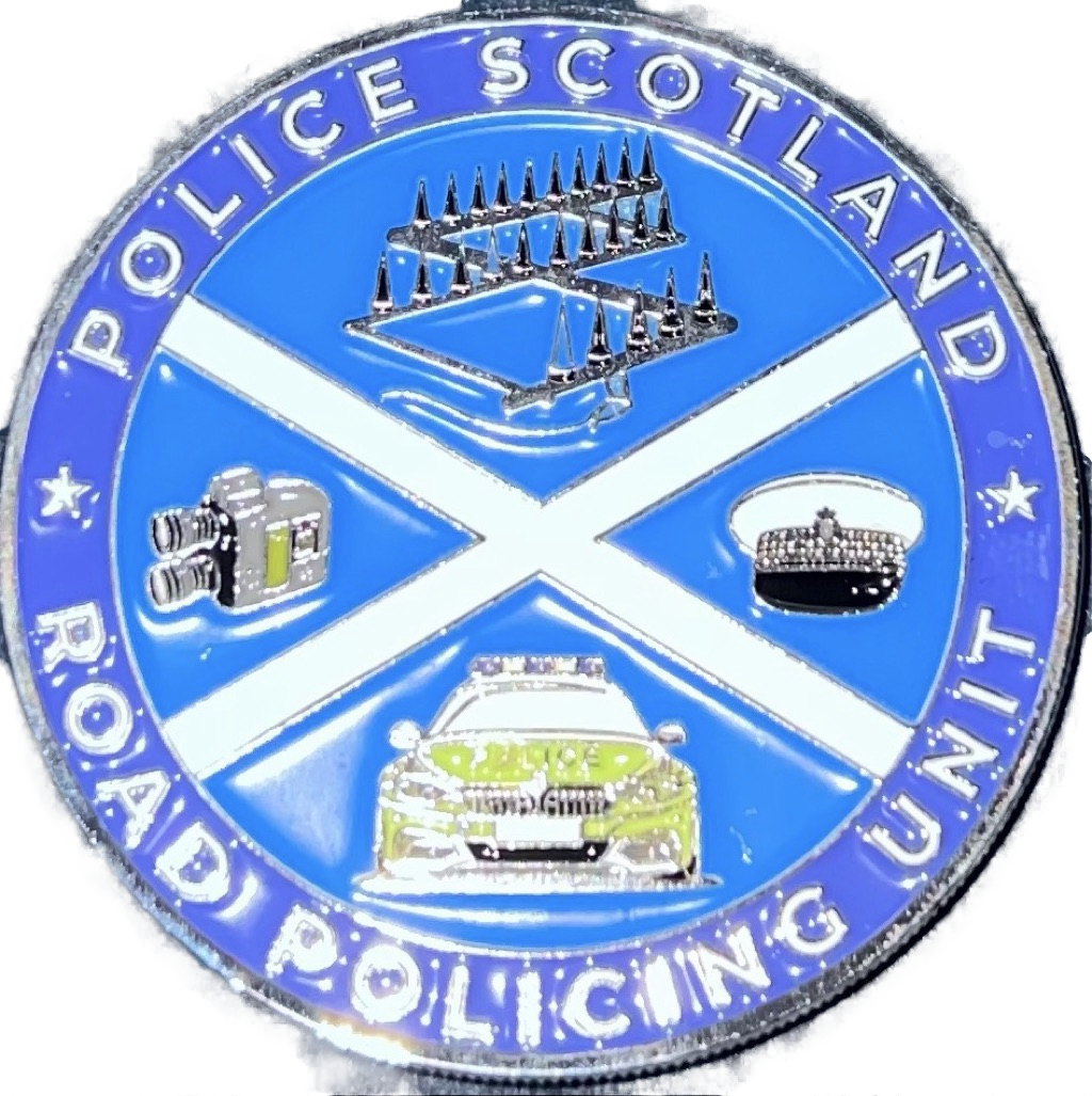 Police Scotland Roads Policing Unit Challenge Coin — front