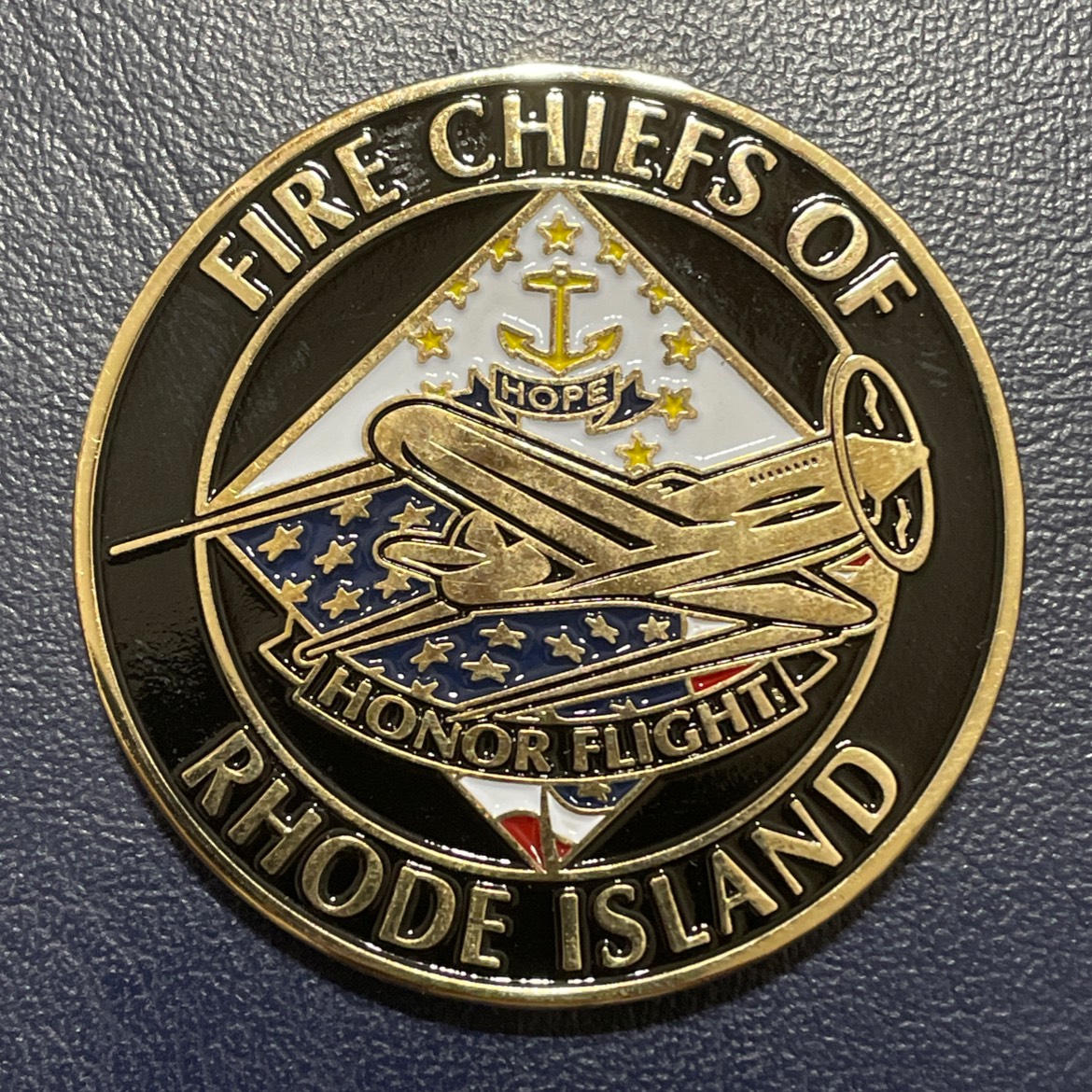 Fire Chiefs of Rhode Island Honor Flight — front