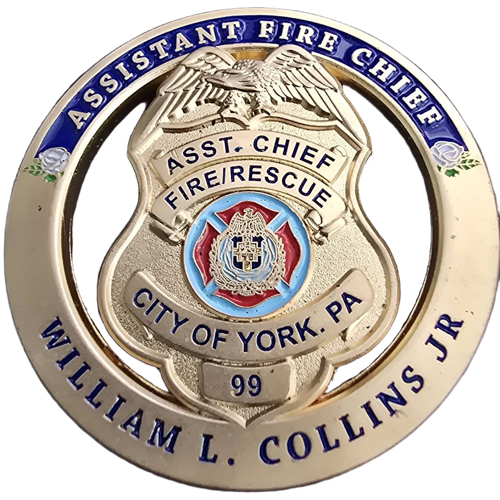 City of York PA Assistant Fire Chief William L. Collins Jr. — front