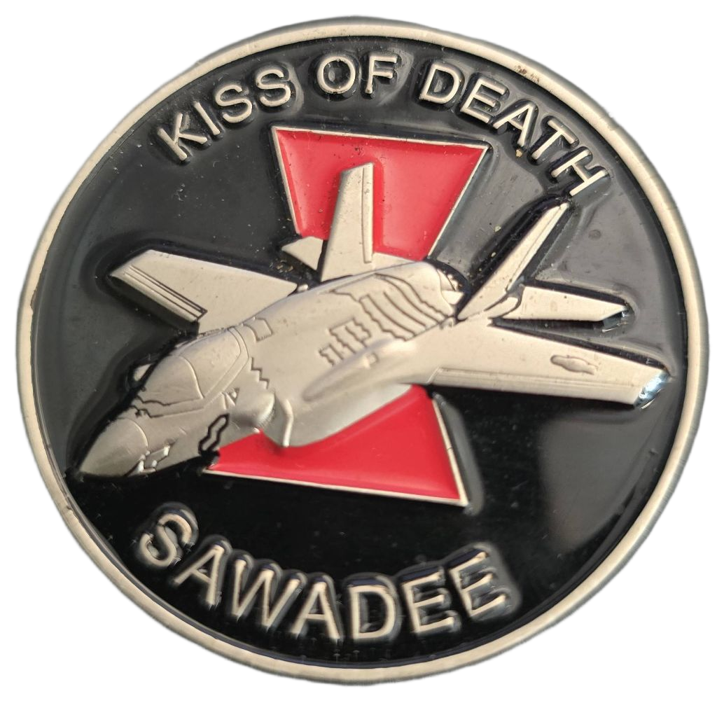 421 Fighter Squadron Black Widows Challenge Coin — front