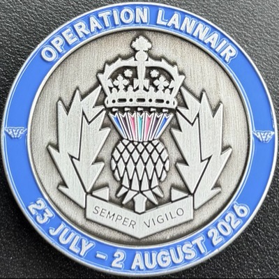 Police Scotland Operation Lannair Challenge Coin