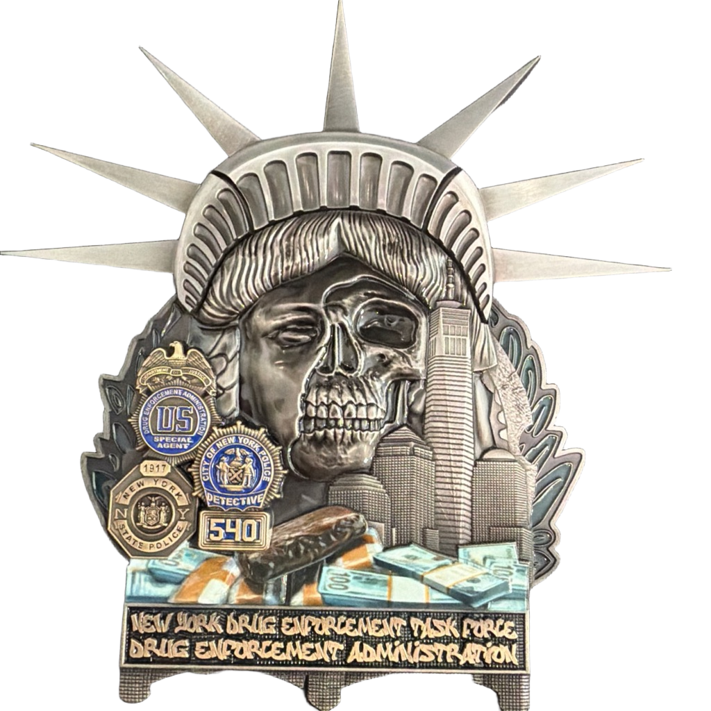 New York Drug Enforcement Task Force Challenge Coin — back