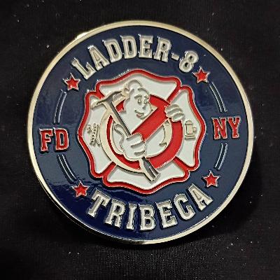 Ladder 8 ghostbuster Firehouse challenge coin