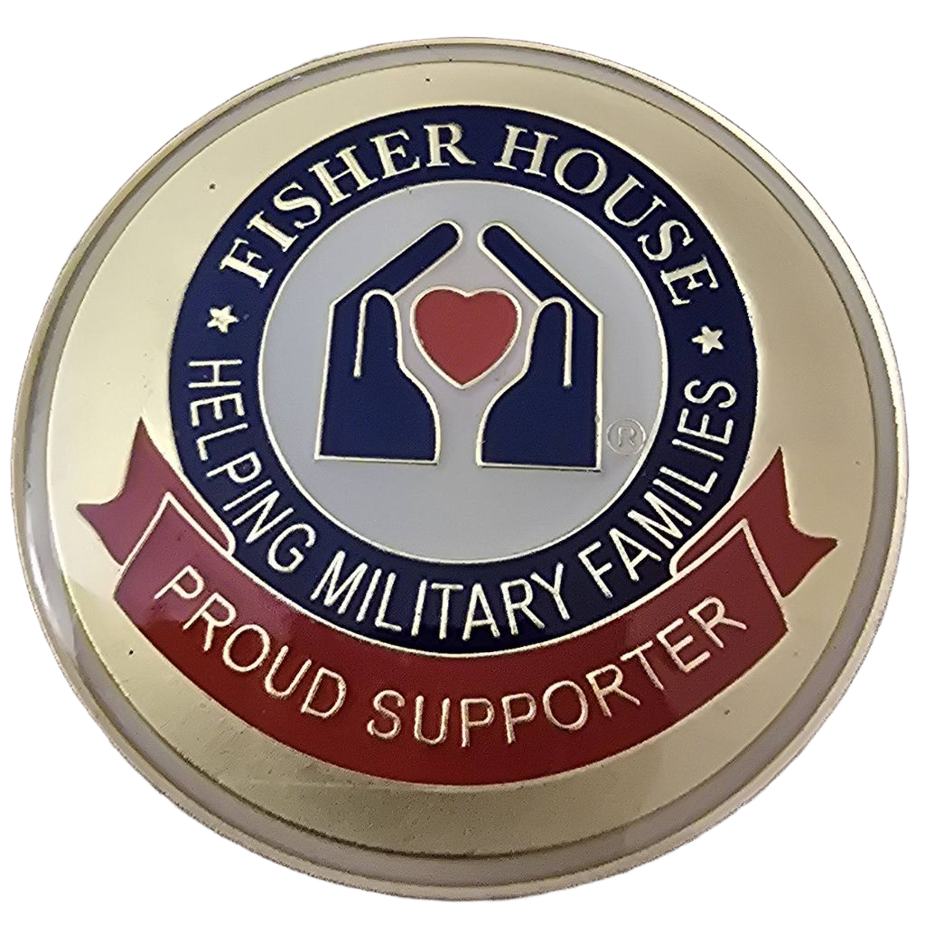 USAF Firefighter Veteran and Fisher House Supporter Challenge Coin — back