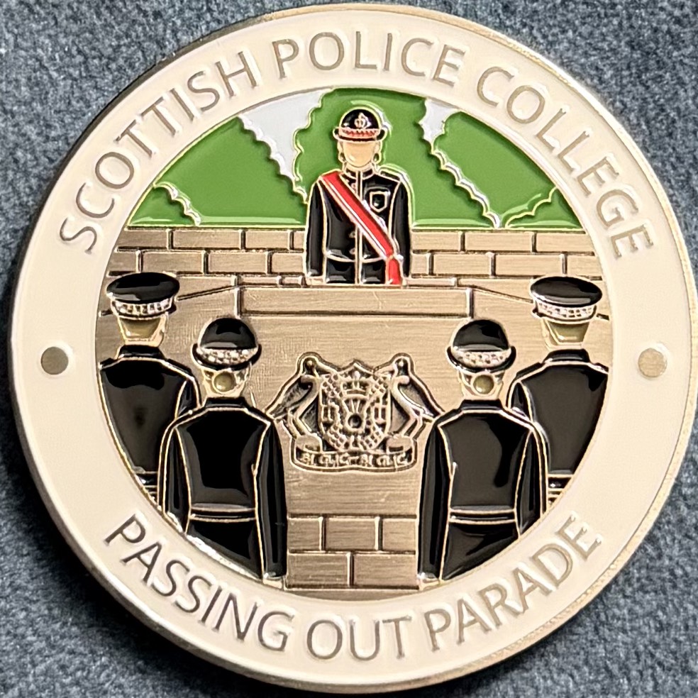 Scottish Police College Passing Out Parade Challenge Coin — front