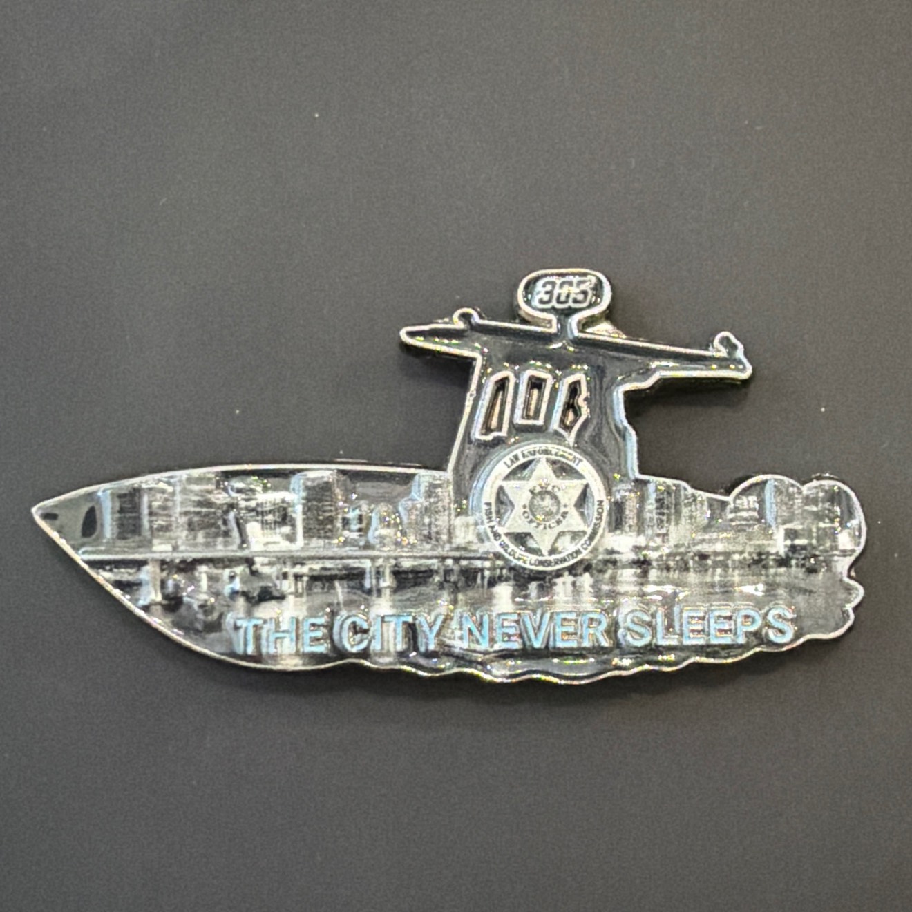 305 Miami FWC Boat -Black — back