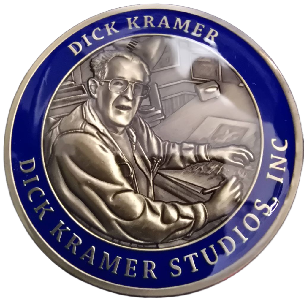 Dick Kramer coin 9 in a series of 15 Follow the leader I — back