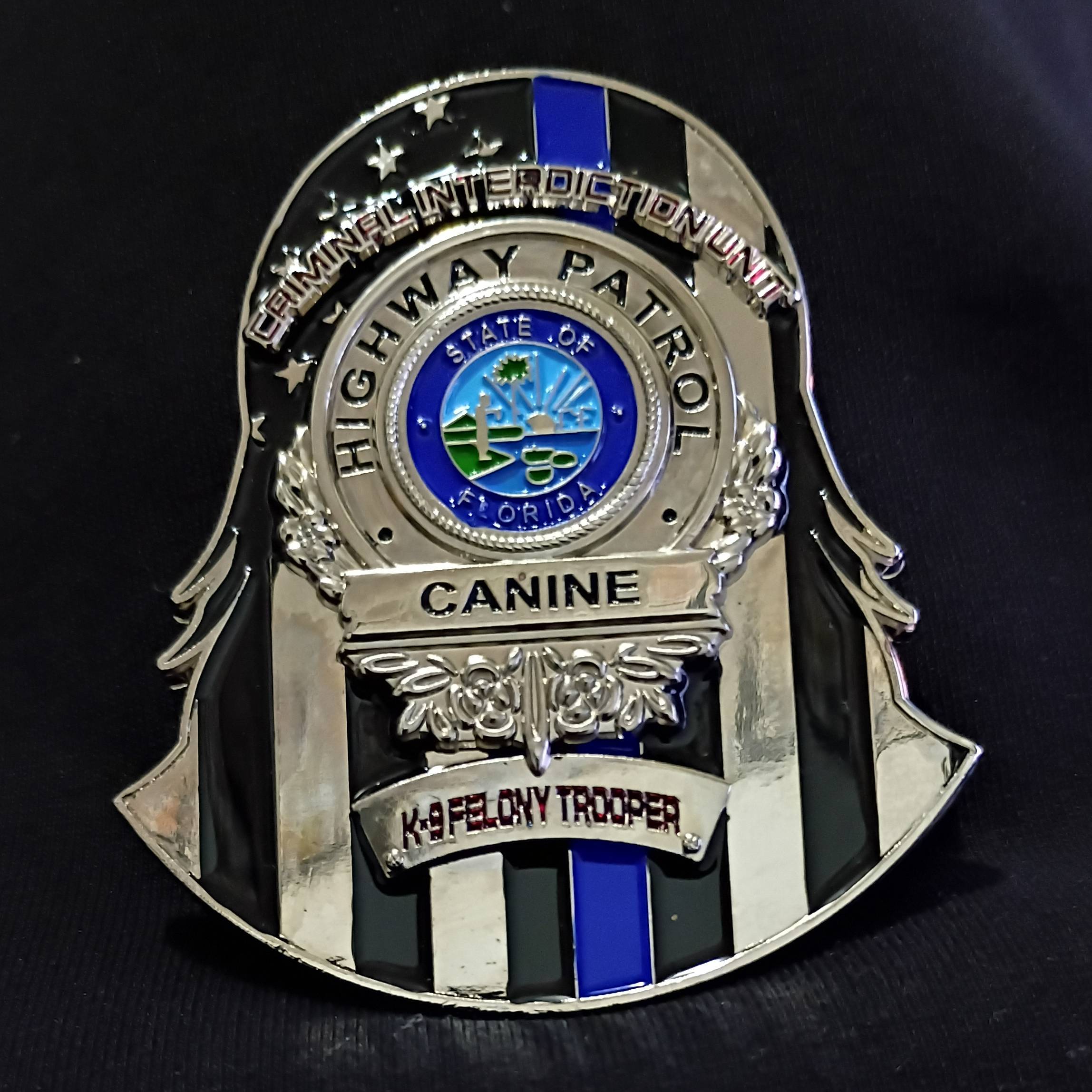 Florida highway patrol K9 unit Chewbacca Star wars challenge coin — back