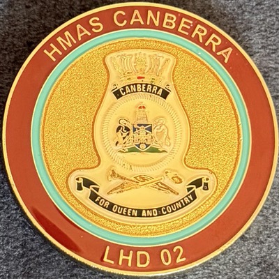 Royal Australian Navy HMAS Canberra Challenge Coin