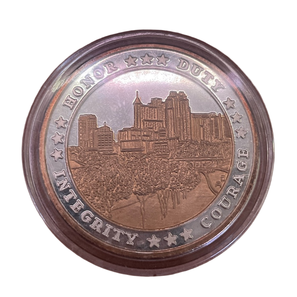 Raleigh Police Department Silver Coin — back