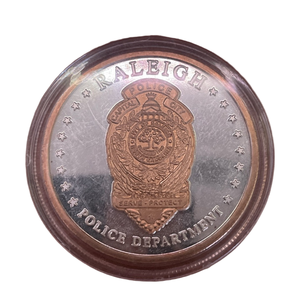 Raleigh Police Department Silver Coin — front