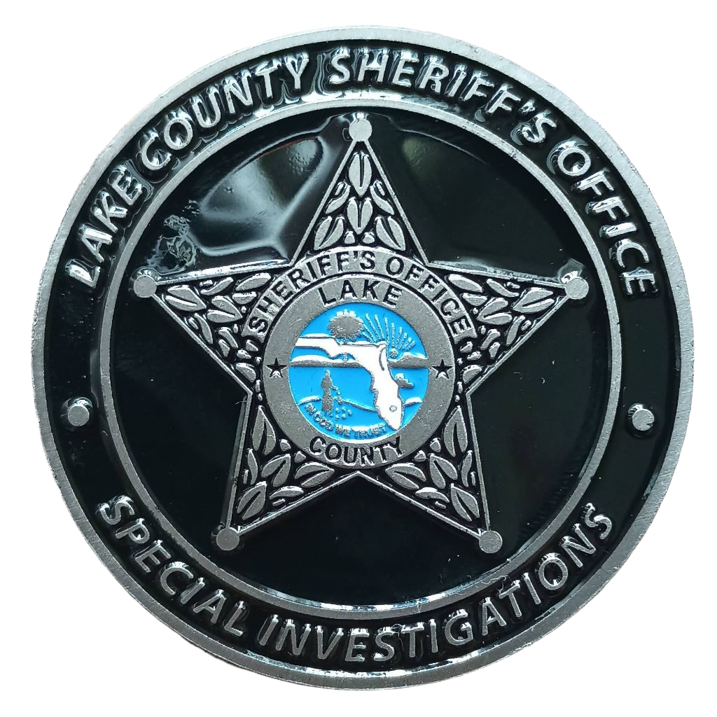 Lake County Sheriff's Office Narcotics Unit Challenge Coin — back