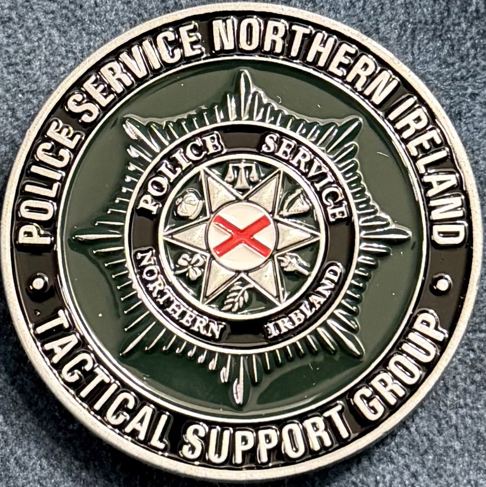 Police Service of Northern Ireland Tactical Support Group Challenge Coin — back