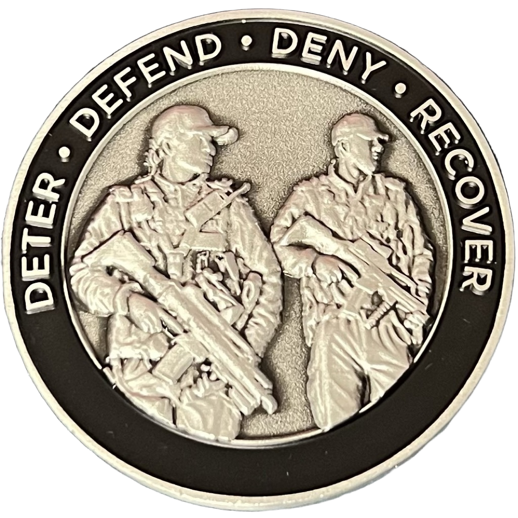 Civil Nuclear Constabulary 20th Anniversary Challenge Coin — back