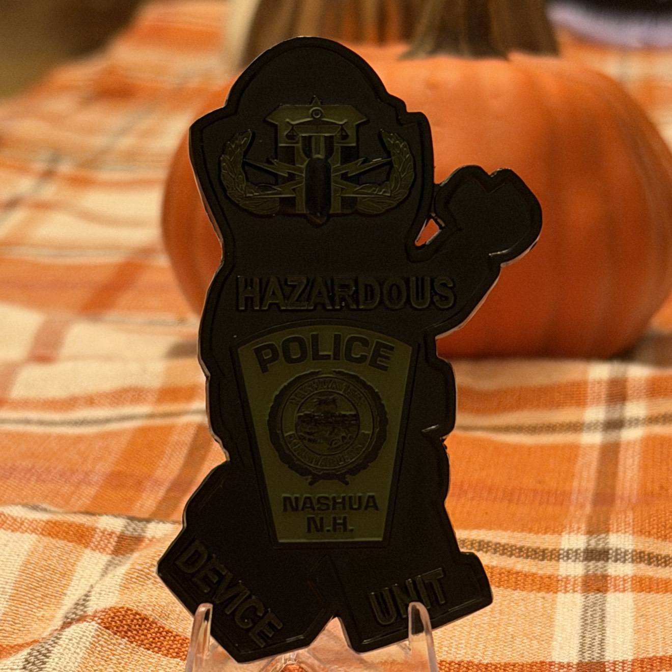 Nashua Police Bomb Squad Lego Man — back
