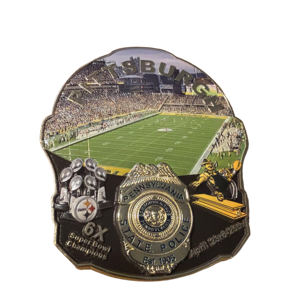 Pennsylvania State Police Draft Football Helment — back