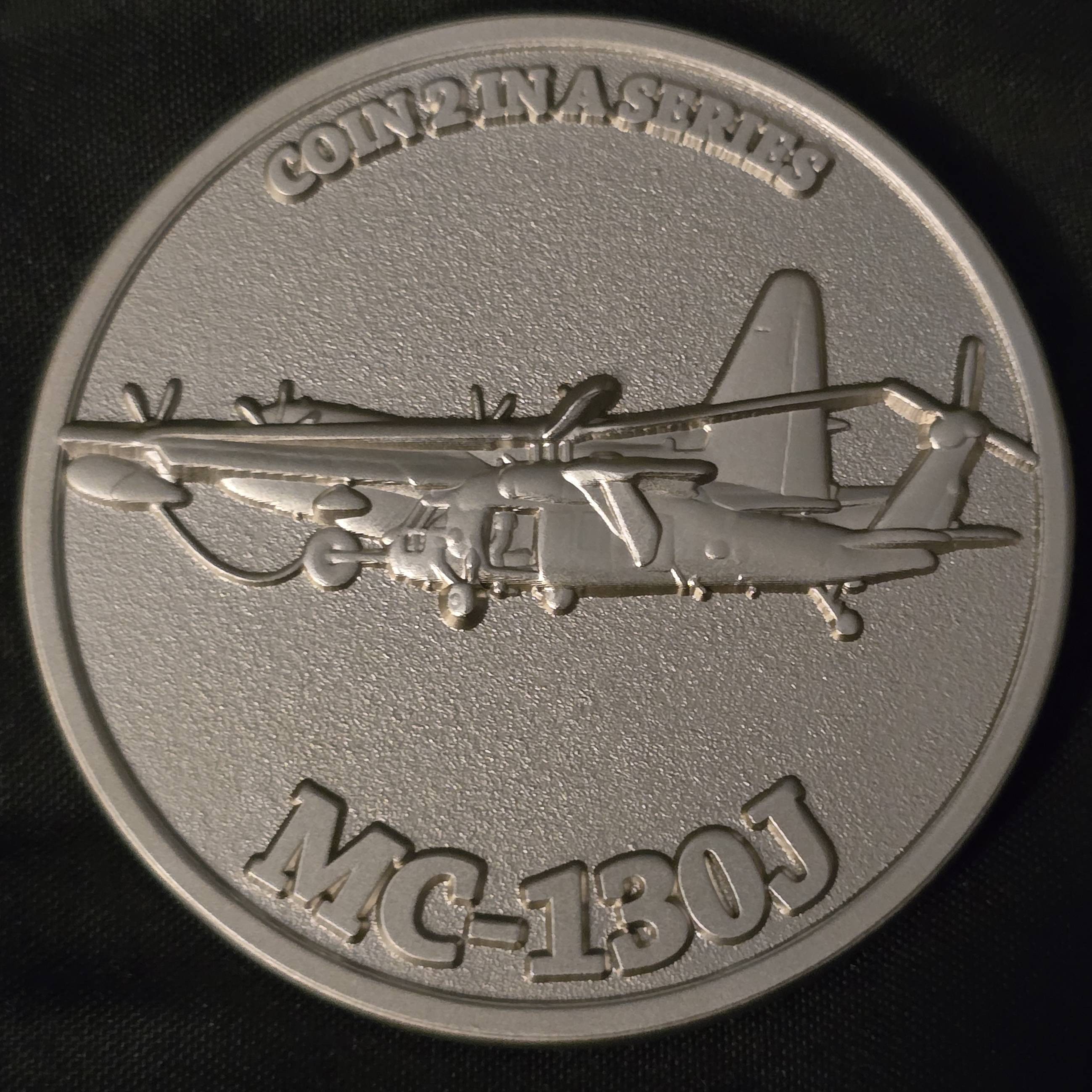 AFSOC coin 2 in a series MC130J — back
