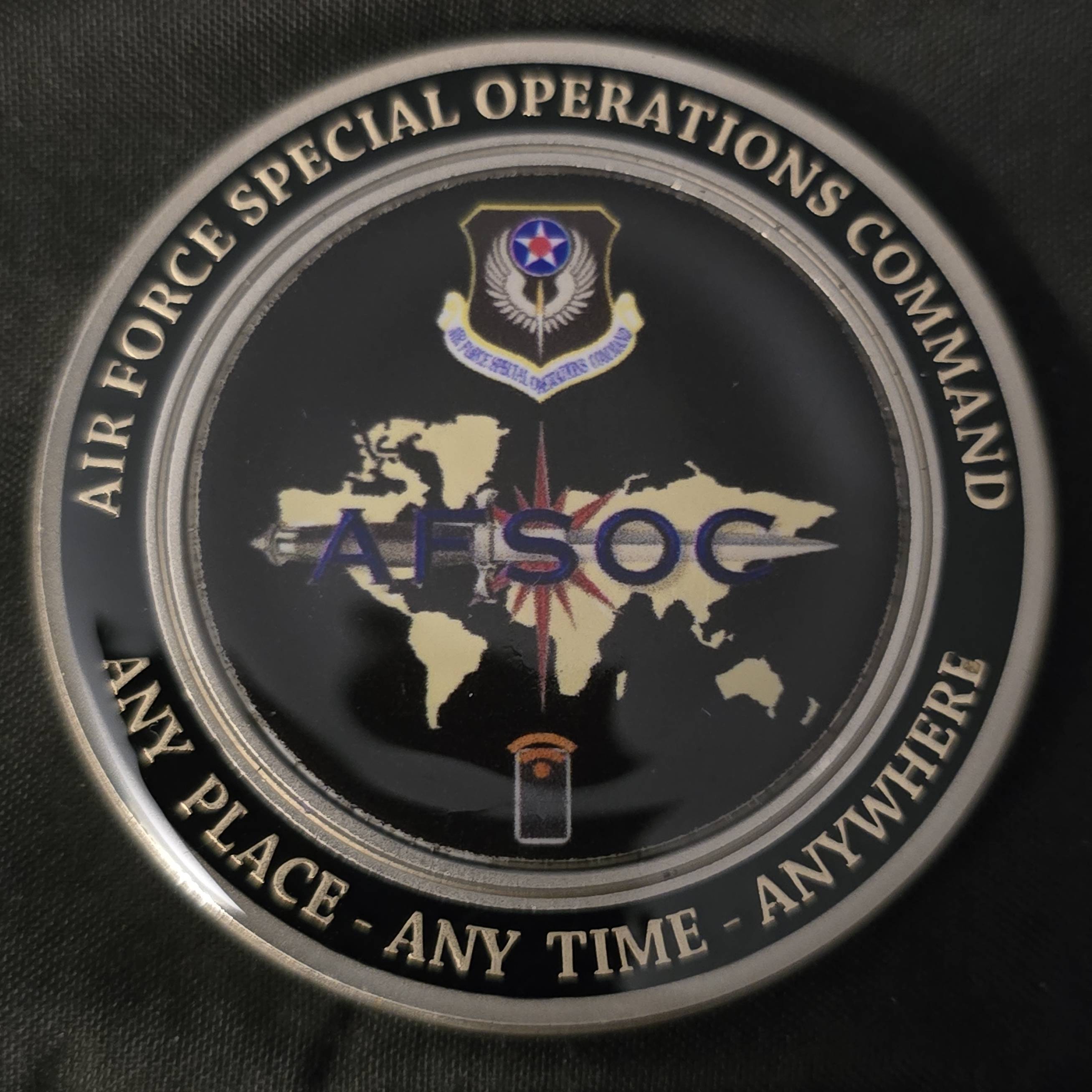 AFSOC coin 2 in a series MC130J — front