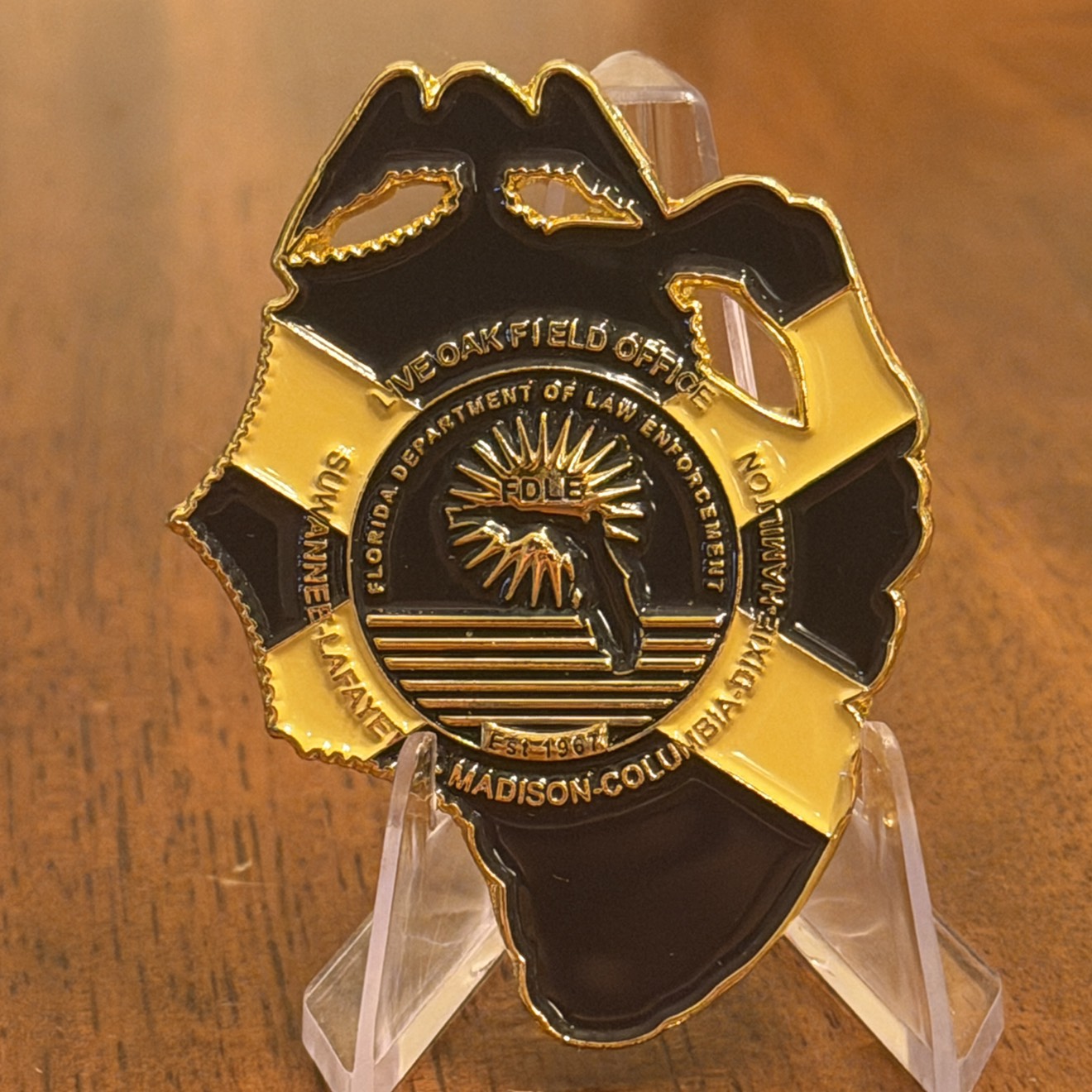 FDLE Live Oak Skeleton Badge — back
