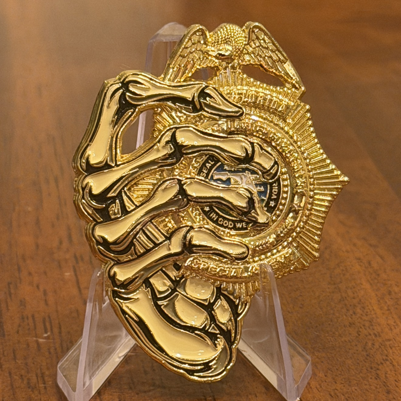 FDLE Live Oak Skeleton Badge — front