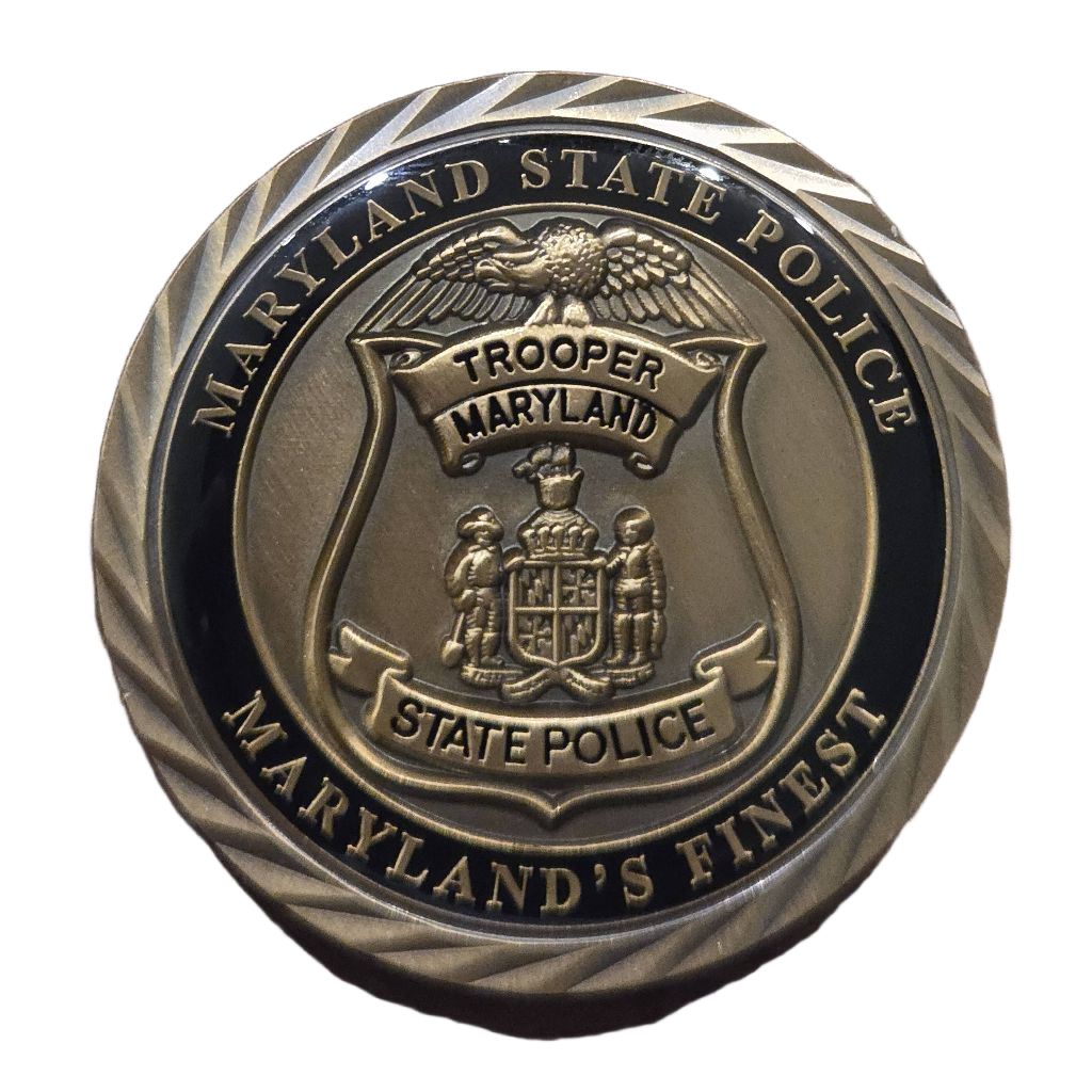 Maryland State Police Prince Frederick Barrack Coin — front