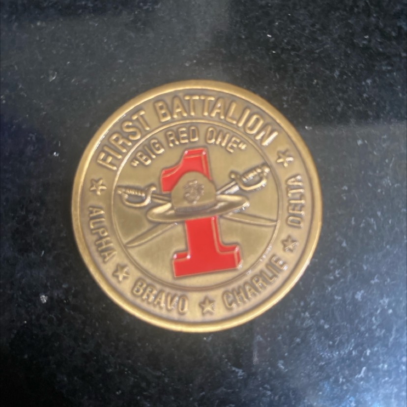 First Battalion “Big Red One” Challenge Coin — back