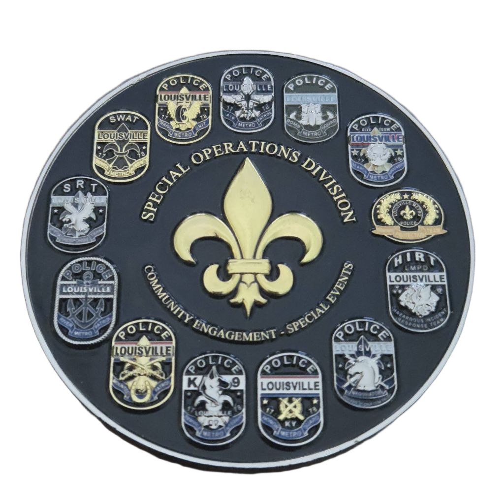 Louisville Meteo Police Department Special Operations Division Coin — back
