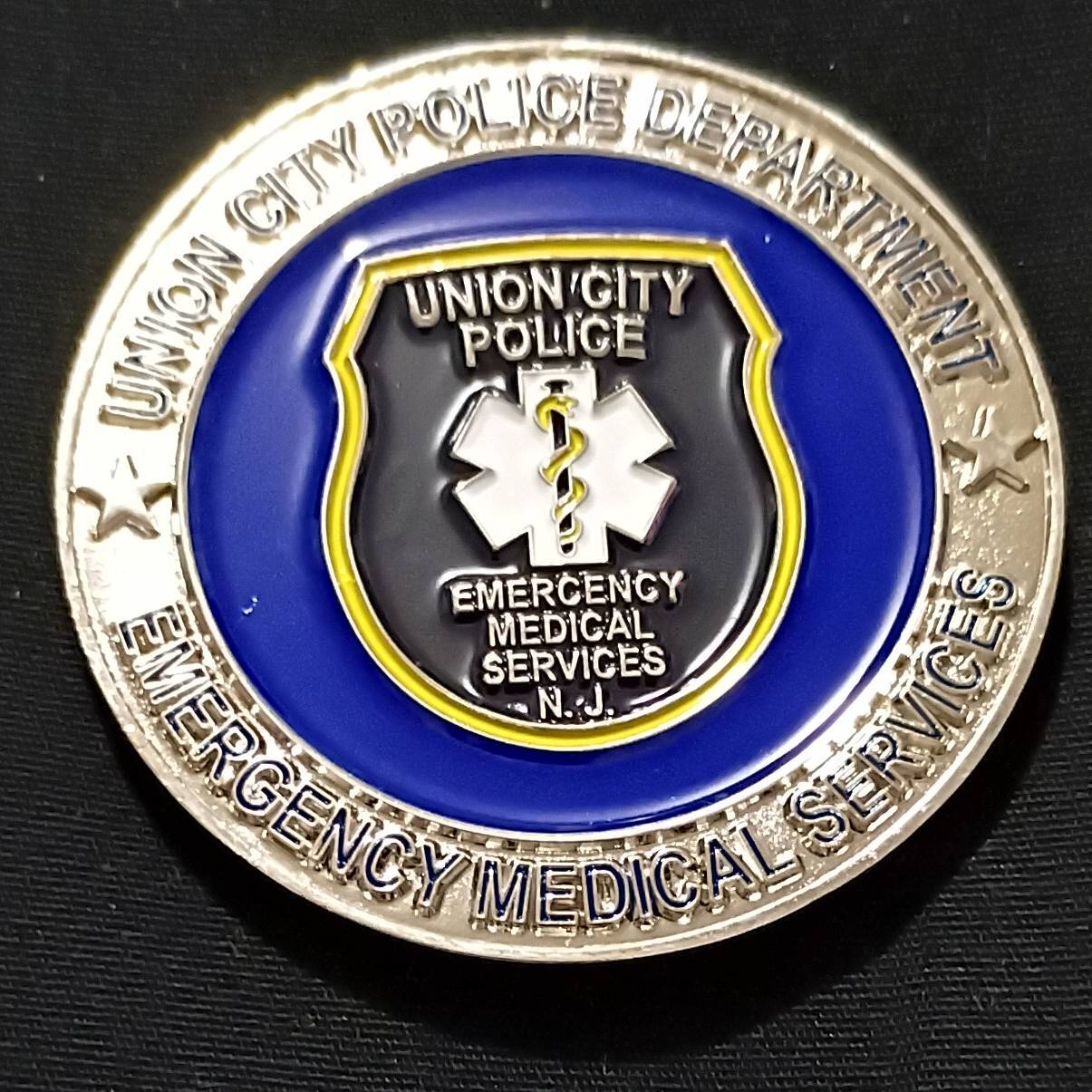Union City Police EMS Challenge Coin — back
