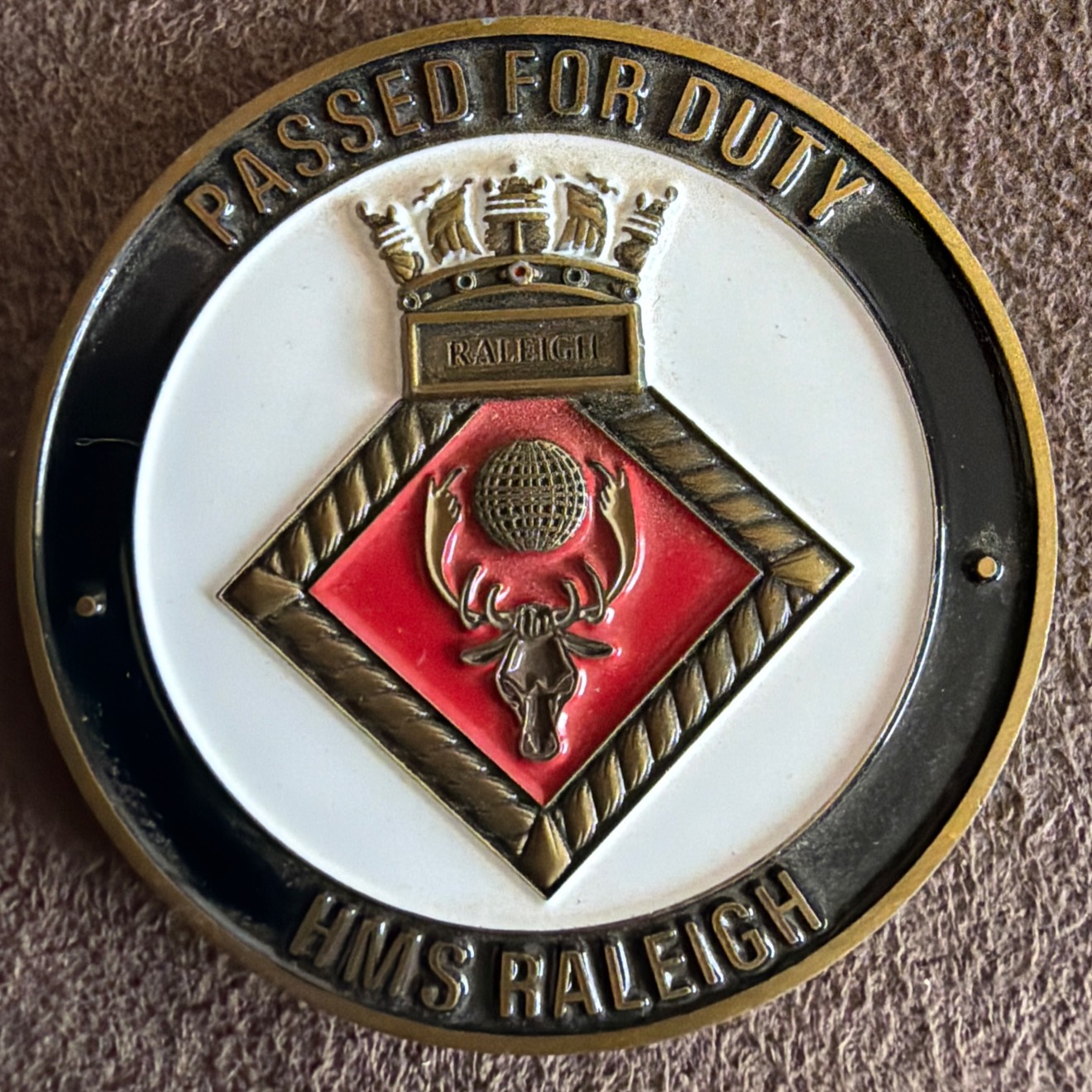 HMS Raleigh passed for duty — back