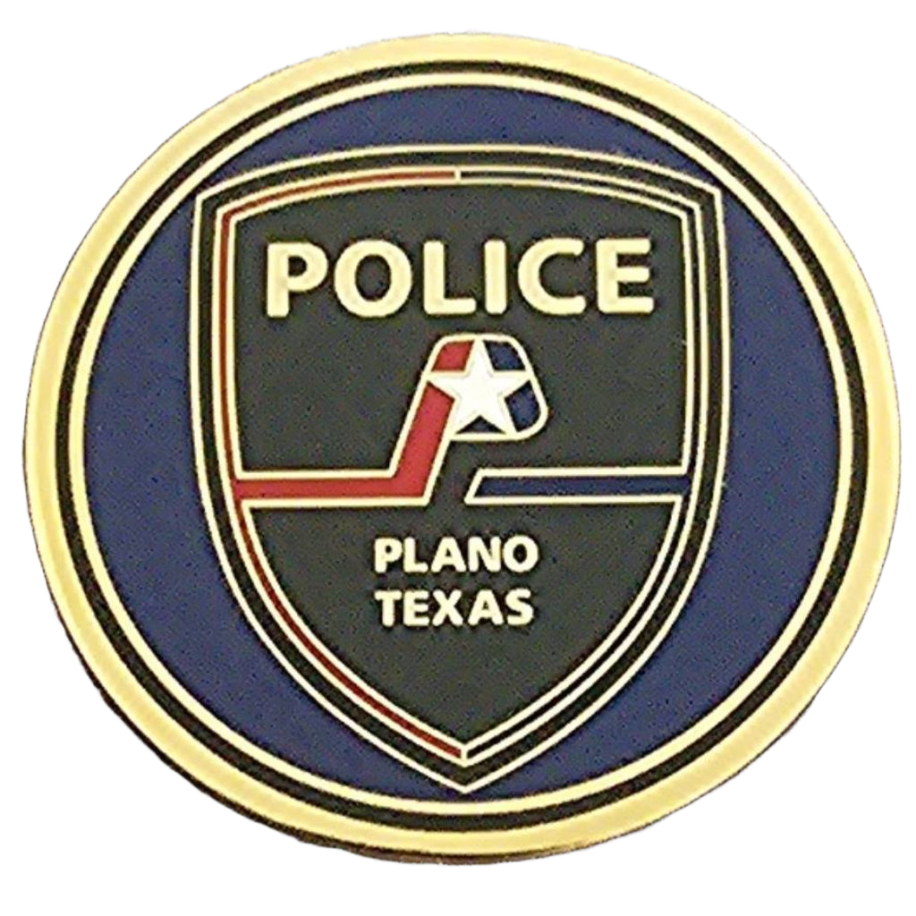 Plano Police Department Challenge Coin — back