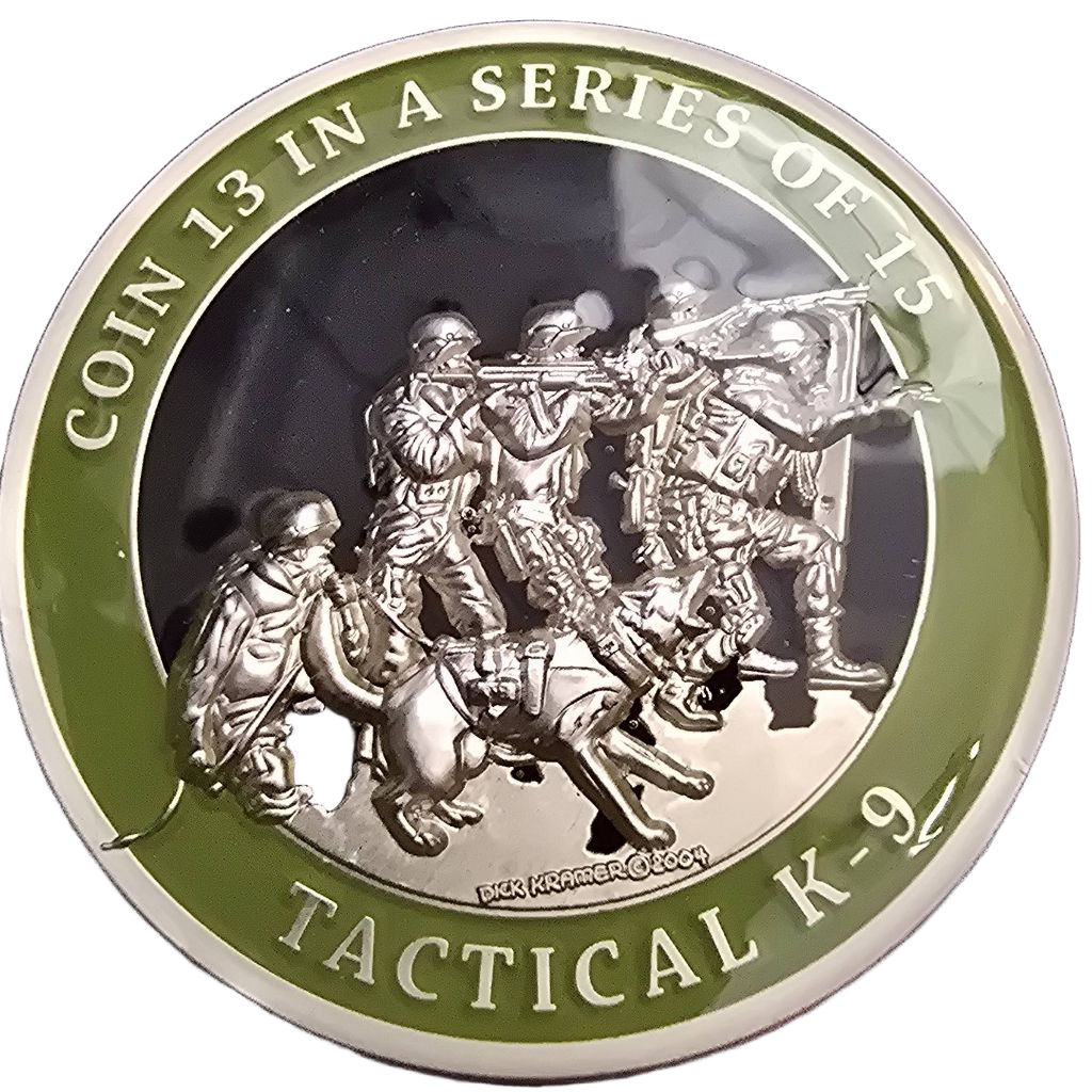 Dick Kramer coin 13 in a series of 15 Tactical K-9 — front