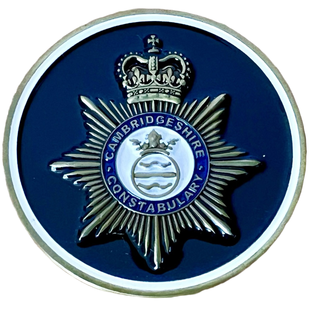 Cambs police Burglary Squad Challenge Coin — back