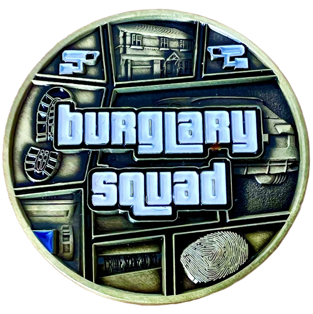 Cambs police Burglary Squad Challenge Coin — front