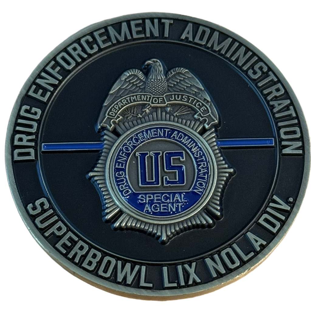 DEA New Orleans Division Super Bowl LIX Challenge Coin — front