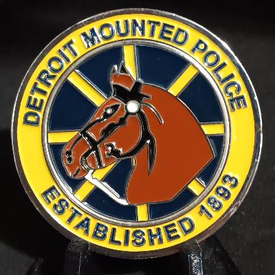 Detroit police mounted unit challenge coin