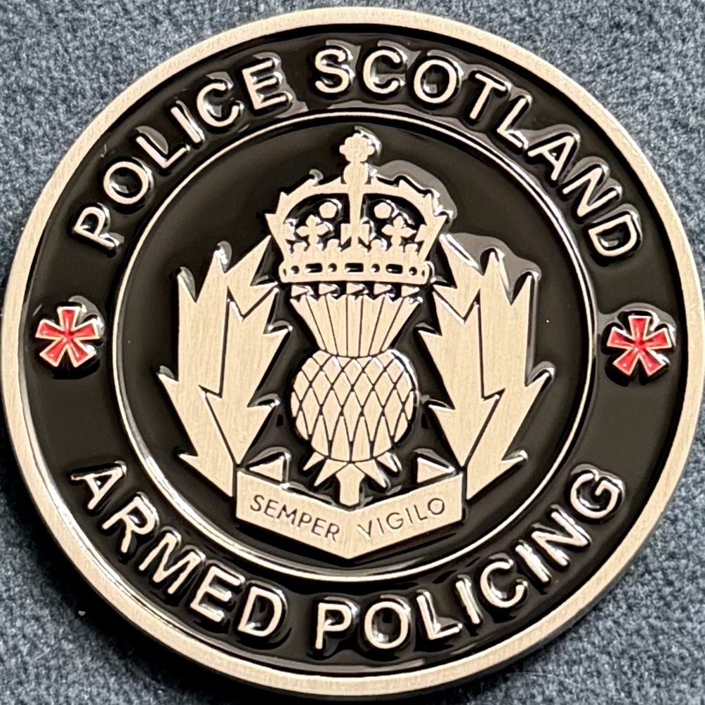 Police Scotland Armed Response Vehicles Challenge Coin — back