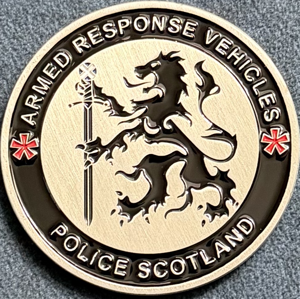Police Scotland Armed Response Vehicles Challenge Coin — front
