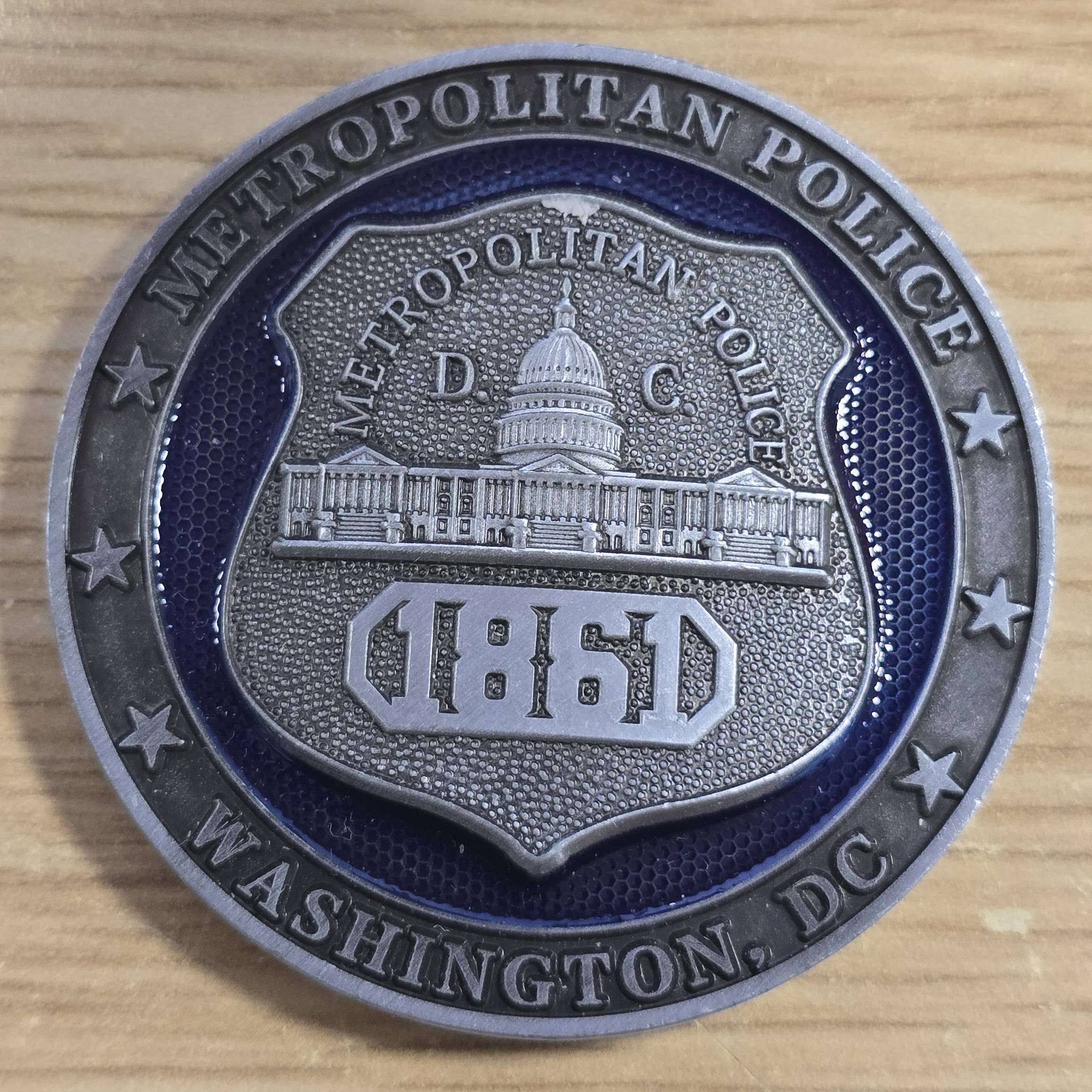 Metropolitan Police Washington DC — back