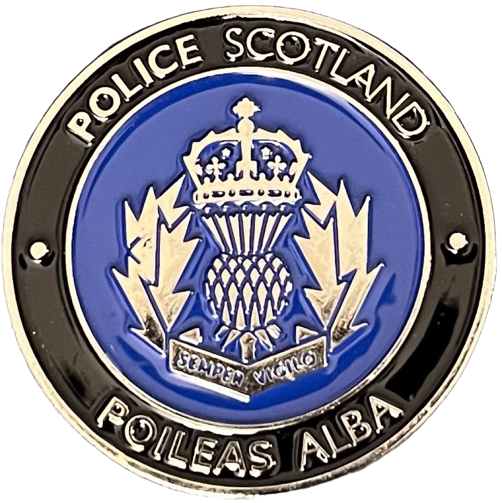 Police Scotland Border Policing Command Challenge Coin — back