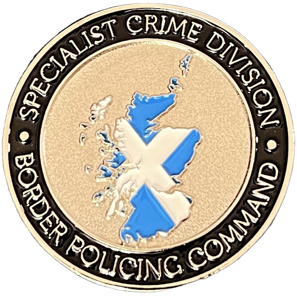 Police Scotland Border Policing Command Challenge Coin — front