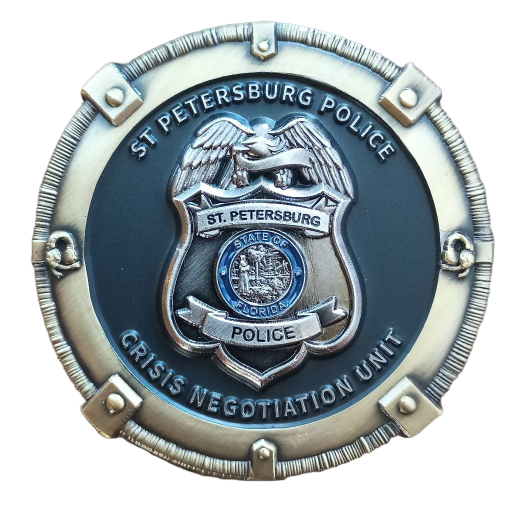 St. Petersburg Police Crisis Negotiation Unit Challenge Coin — back