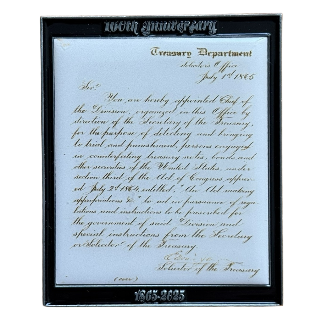 USSS - 160th Anniversary Lincoln Picture silver — back