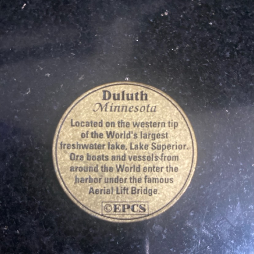 Duluth, Minnesota Aerial Lift Bridge Coin – A Story of Early Days — front