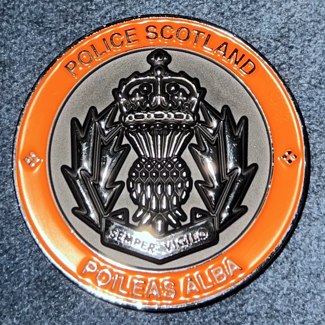 Police Scotland G Division Challenge Coin — back