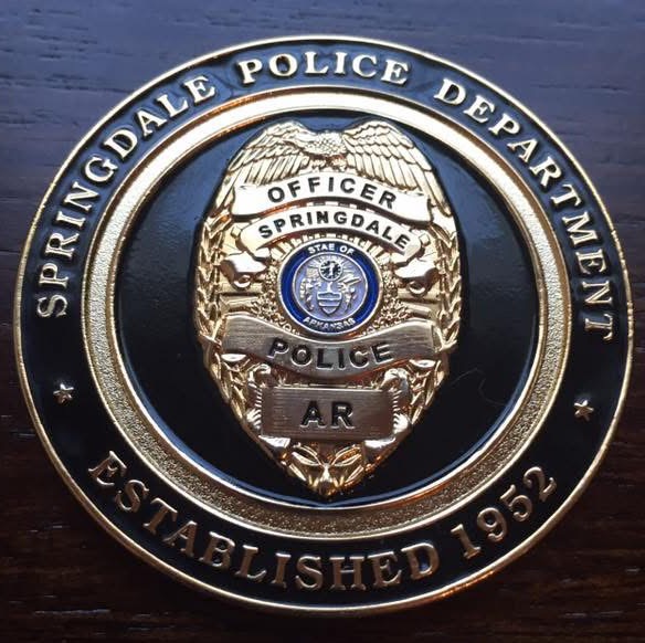 Springdale PD Department Coin — front